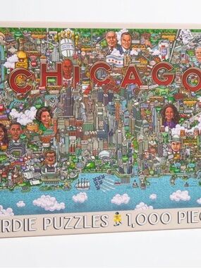 Chicago Illustrated 1,000-Piece Jigsaw Puzzle - Colorful Cityscape